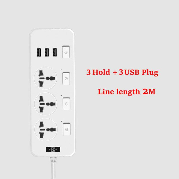 USB Power Strip Smart British Plug Multi-function Power Strip
