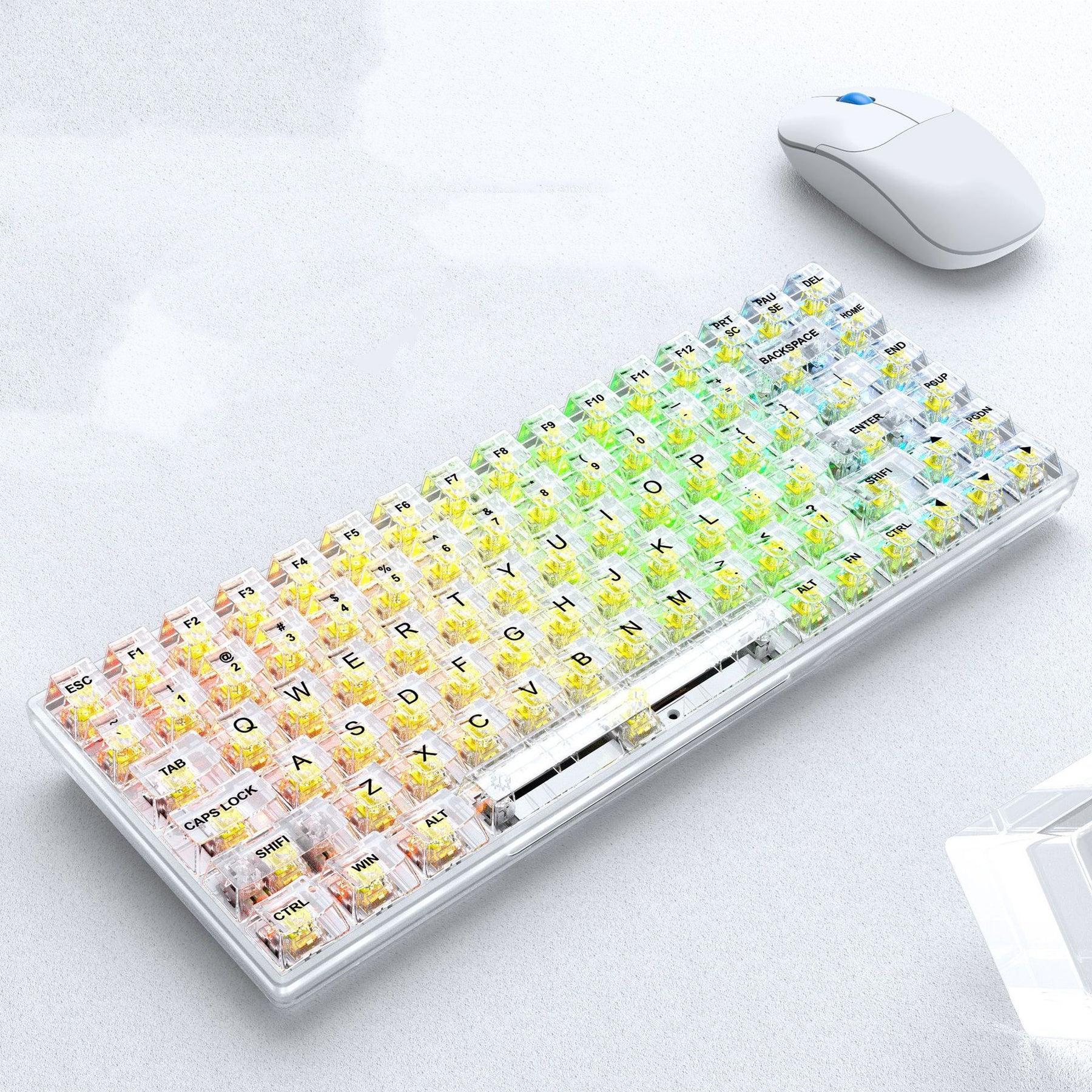 Transparent Hot-swappable RGB Gaming Wired Mechanical Keyboard