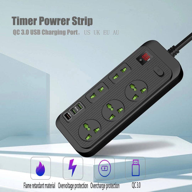 USB Power Strip Smart British Plug Multi-function Power Strip